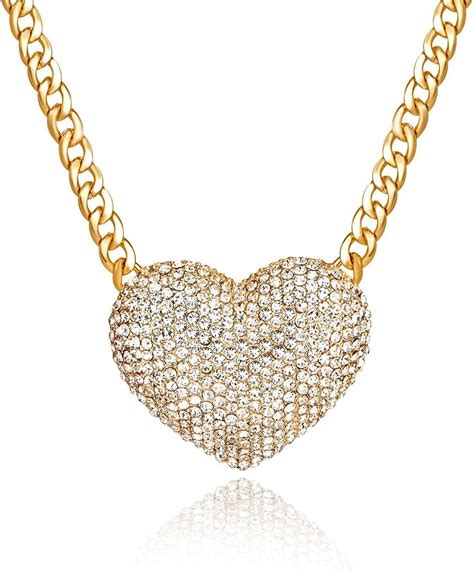 com enamel heart necklace. . Heart necklace amazon